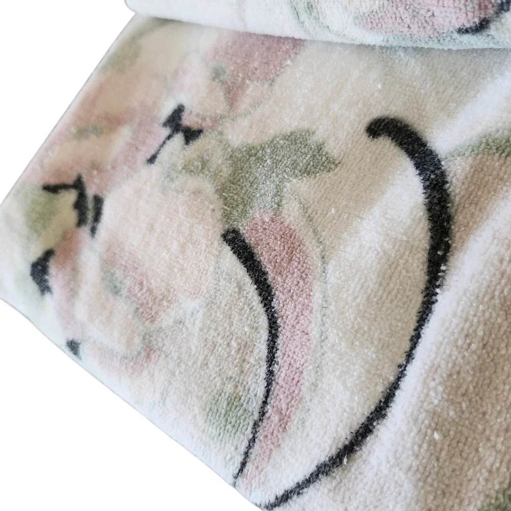 Vintage‎ Springmaid Bath & Hand Towel 100% Cotton USA Floral Anastasia Poppies